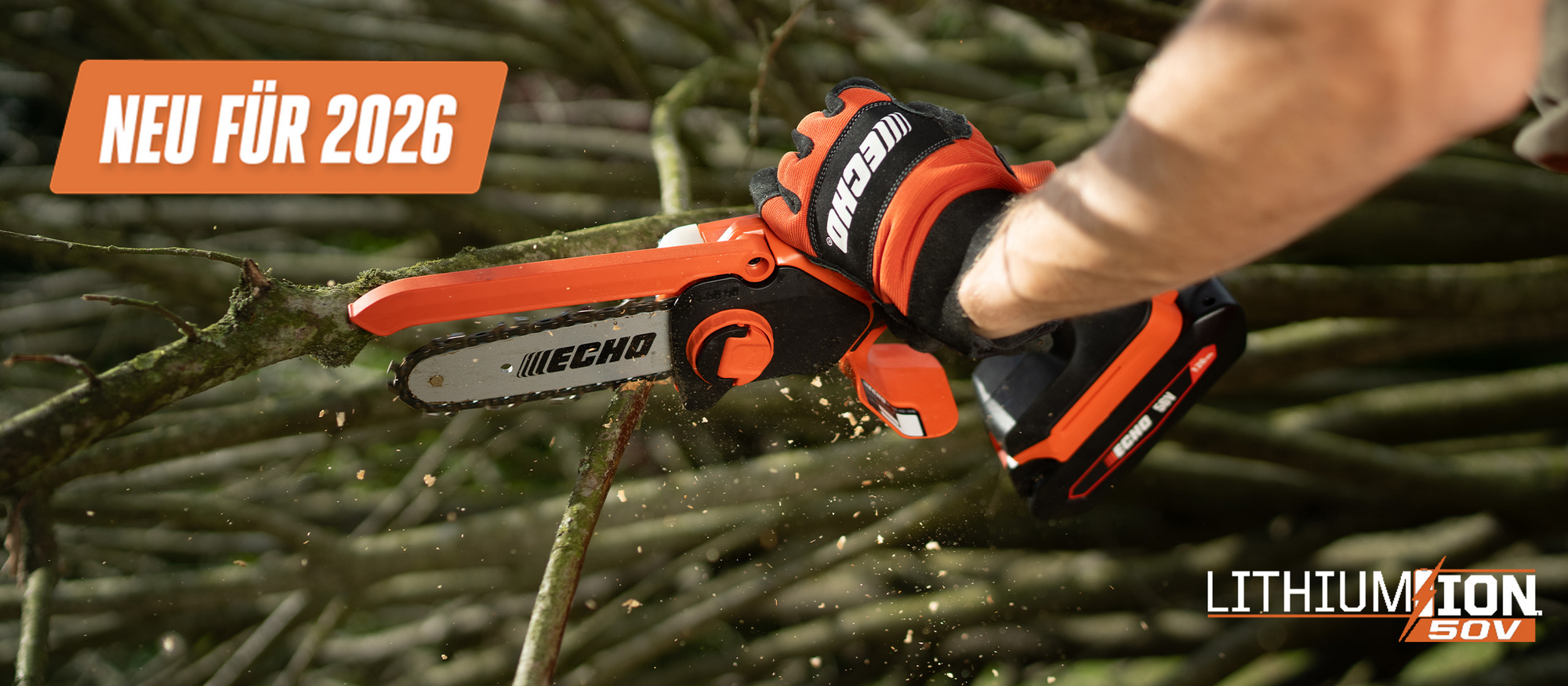 56V Akku-Astsäge DHS-3006 Akku-Astsäge DHS3006 im Einsatz